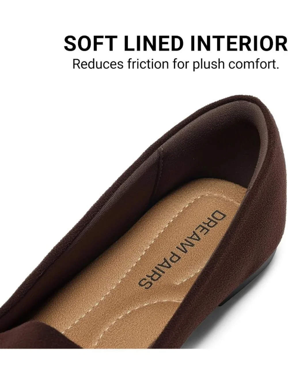 Women's Chocolate Faux Suede Chic pointed toe casual loafer Dressy Flats Shoes